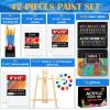 imageESRICH Acrylic Paint Set 12 Colors2 Pack with 20 Paint Brushes24 Acrylic Paints for AdultsKidsBeginnerProfessional ArtistsNonToxic Craft Paint kit for PaperCanvasRockWoodCeramic24Color