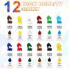 imageESRICH Acrylic Paint Set 12 Colors2 Pack with 20 Paint Brushes24 Acrylic Paints for AdultsKidsBeginnerProfessional ArtistsNonToxic Craft Paint kit for PaperCanvasRockWoodCeramic2 Set 12 Color