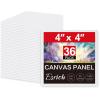 imageESRICH Canvases for Painting 11x14 30 Pack Canvas Boards for Painting Cotton Primed Acid Free Blank Canvas Panels for Oil Paint Watercolor Acrylic Paint Gouache and Tempera4x4