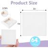 imageESRICH Mini Canvases for Painting Mini Canvas Bulk 200 Pack 24x24In 25In Profile Small Square Canvas Blank Canvases are Great for School Projects and Kids Birthday Parties Home Decor Project3x3in64 Packs