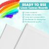 imageESRICH Professional Linen Canvas for Painting 5 Pack Linen Canvas Panels 11x14 Primed Acid Free Blank Canvas Boards for Painting for Artists Painters11x14in 5Pack