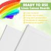 imageESRICH Professional Linen Canvas for Painting 5 Pack Linen Canvas Panels 11x14 Primed Acid Free Blank Canvas Boards for Painting for Artists Painters8x10in 5Pack