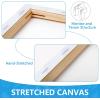 imageESRICH Small Stretched Canvas for Painting 6x6 inch 25Profile Art Primed 6 Pack Canvases for Painting Cotton Small Professional Blank Paint Canvas for Kids and Art Supplies for Acrylics Oils5x7in8P