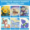 imageESRICH Small Stretched Canvas for Painting 6x6 inch 25Profile Art Primed 6 Pack Canvases for Painting Cotton Small Professional Blank Paint Canvas for Kids and Art Supplies for Acrylics Oils5x7in8P