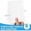 imageESRICH Small Stretched Canvas for Painting 6x6 inch 25Profile Art Primed 6 Pack Canvases for Painting Cotton Small Professional Blank Paint Canvas for Kids and Art Supplies for Acrylics Oils5x7in8P