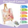 imageESRICH Small Stretched Canvas for Painting 6x6 inch 25Profile Art Primed 6 Pack Canvases for Painting Cotton Small Professional Blank Paint Canvas for Kids and Art Supplies for Acrylics Oils3x3in12P