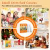 imageESRICH Small Stretched Canvas for Painting 6x6 inch 25Profile Art Primed 6 Pack Canvases for Painting Cotton Small Professional Blank Paint Canvas for Kids and Art Supplies for Acrylics Oils6x6in6P