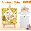 imageESRICH Small Stretched Canvas for Painting 6x6 inch 25Profile Art Primed 6 Pack Canvases for Painting Cotton Small Professional Blank Paint Canvas for Kids and Art Supplies for Acrylics Oils6x6in6P