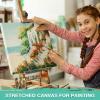 imageESRICH Stretched Canvas 6 Pack 8x8 Primed AcidFree Wood Framed Blank Canvas Art Canvases for Beginners Artists Used for Oil Acrylic Paint Pouring Painting6 Packs Stretched Canvas  88in