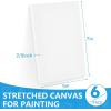 imageESRICH Stretched Canvas 6 Pack 8x8 Primed AcidFree Wood Framed Blank Canvas Art Canvases for Beginners Artists Used for Oil Acrylic Paint Pouring Painting6 Packs Stretched Canvas  57in