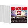 imageESRICH 16 Pack 4x6 Inch Small Canvases for Painting Painting Canvas 4x6 Inch Cotton Primed Acid Free Mini Blank Canvas Panels for Oil PaintWatercolorAcrylic Paint Gouache Tempera6x6in