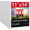 imageESRICH Canvas Boards for Painting 5x7IN 48 Pack Small Canvases for Painting Canvas Primed AcidFree Blank Canvas Panels for Oil Paint Watercolor Acrylic Paint Gouache ampamp Tempera11x14in