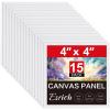 imageESRICH Canvases for Painting 11x14 30 Pack Canvas Boards for Painting Cotton Primed Acid Free Blank Canvas Panels for Oil Paint Watercolor Acrylic Paint Gouache and Tempera4x4