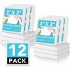 imageESRICH Small Stretched Canvas for Painting 6x6 inch 25Profile Art Primed 6 Pack Canvases for Painting Cotton Small Professional Blank Paint Canvas for Kids and Art Supplies for Acrylics Oils3x3in12P