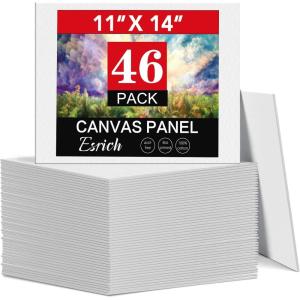 imageESRICH 8x10 Canvas for Painting 8x10 Inch Value Pack of 106 Canvas Boards for Painting Painting Canvas for Adult ampamp KidsCotton Primed Blank Canvas Panels for Oil Watercolor Acrylic Tempera1114in 46pack