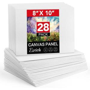 imageESRICH 8x10 Canvas for Painting 8x10 Inch Value Pack of 106 Canvas Boards for Painting Painting Canvas for Adult ampamp KidsCotton Primed Blank Canvas Panels for Oil Watercolor Acrylic Tempera810in 28pack