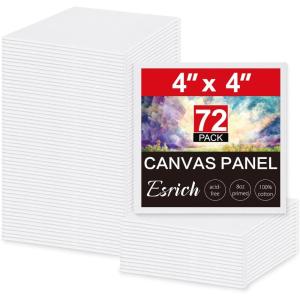 imageESRICH 8x10 Canvas for Painting 8x10 Inch Value Pack of 106 Canvas Boards for Painting Painting Canvas for Adult ampamp KidsCotton Primed Blank Canvas Panels for Oil Watercolor Acrylic Tempera44in 72pack