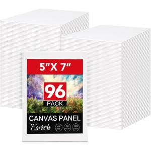 imageESRICH 8x10 Canvas for Painting 8x10 Inch Value Pack of 106 Canvas Boards for Painting Painting Canvas for Adult ampamp KidsCotton Primed Blank Canvas Panels for Oil Watercolor Acrylic Tempera57in 96pack