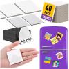 imageESRICH 40 Pack 2x2IN Mini Magnetic Canvas Panels Small Canvases for Painting for Oil Watercolor Acrylic Painting ampamp DIY Crafts with 40PCS 2x2IN Square Flat Canvas Boards 40PCS Soft Magnets