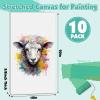 imageESRICH Stretched Canvas for Painting 32x48 Inch 3Pack Large Canvas for Painting Primed AcidFree Cotton Blank Canvases Art Paint Canvases for Oil PaintWatercolorAcrylic PaintGouache and Tempera10x20in10Pack