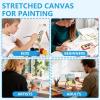 imageESRICH Stretched Canvas for Painting 5x7 60 Pack Small Canvases for Painting 58 Profile Primed AcidFree Blank Painting Canvas for Kids amp Artists for Decorations Painting Parties60Pack5x7 Canvas