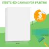 imageESRICH Stretched Canvas for Painting 5x7 60 Pack Small Canvases for Painting 58 Profile Primed AcidFree Blank Painting Canvas for Kids amp Artists for Decorations Painting Parties3Pack16x20 Canvas