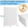 imageESRICH 10x10 Stretched Canvas for Painting 2 Pack Square Canvas for Painting Primed AcidFree Framed Blank Canvas Art Canvases for Beginners amp Artists to Paint Oil Acrylic Pouring Painting9x12in