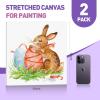 imageESRICH 10x10 Stretched Canvas for Painting 2 Pack Square Canvas for Painting Primed AcidFree Framed Blank Canvas Art Canvases for Beginners amp Artists to Paint Oil Acrylic Pouring Painting10x10in
