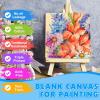 imageESRICH Canvas for Painting 2 Pack Square Canvas Boards for Painting 12x12 100 Cotton Primed Acid Free Blank Canvas Panels for Oil Paint Watercolor Acrylic Paint Gouache and Tempera12x12in 2pack