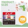 imageESRICH Canvas for Painting 2 Pack Square Canvas Boards for Painting 12x12 100 Cotton Primed Acid Free Blank Canvas Panels for Oil Paint Watercolor Acrylic Paint Gouache and Tempera44in 200pack