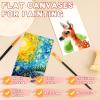 imageESRICH Canvas for Painting 2 Pack Square Canvas Boards for Painting 12x12 100 Cotton Primed Acid Free Blank Canvas Panels for Oil Paint Watercolor Acrylic Paint Gouache and Tempera57in 18pack