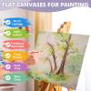 imageESRICH Canvas for Painting 2 Pack Square Canvas Boards for Painting 12x12 100 Cotton Primed Acid Free Blank Canvas Panels for Oil Paint Watercolor Acrylic Paint Gouache and Tempera1216in 3pack