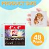 imageESRICH Canvas for Painting 2 Pack Square Canvas Boards for Painting 12x12 100 Cotton Primed Acid Free Blank Canvas Panels for Oil Paint Watercolor Acrylic Paint Gouache and Tempera44in 48pack