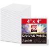 imageESRICH Canvas for Painting 2 Pack Square Canvas Boards for Painting 12x12 100 Cotton Primed Acid Free Blank Canvas Panels for Oil Paint Watercolor Acrylic Paint Gouache and Tempera44in 48pack