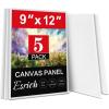imageESRICH Canvas for Painting 2 Pack Square Canvas Boards for Painting 12x12 100 Cotton Primed Acid Free Blank Canvas Panels for Oil Paint Watercolor Acrylic Paint Gouache and Tempera912in 5pack