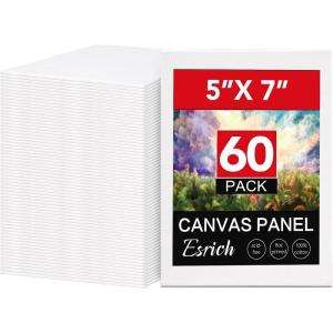 imageESRICH Canvas for Painting 2 Pack Square Canvas Boards for Painting 12x12 100 Cotton Primed Acid Free Blank Canvas Panels for Oil Paint Watercolor Acrylic Paint Gouache and Tempera57in 60pack